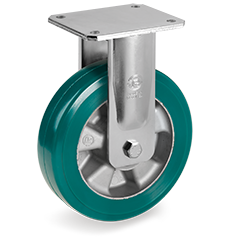 Tellure Rota 628405 — Ruote in poliuretano TR-ROLL, nucleo in alluminio, supporto fisso EE MHD — 628405 | Tellure Rota