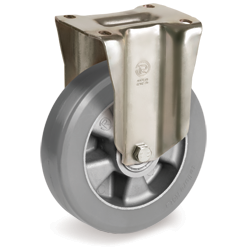 Tellure Rota 628514ESD — ESD 'TR Roll' polyurethane wheels, electrical resistance <10^9 Ohm, fixed bracket P-PT — 628514ESD | Tellure Rota