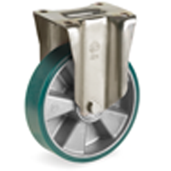 Tellure Rota 628550 — Roues en polyuréthane TR-ROLL, corps en aluminium, monture fixe P — 628550 | Tellure Rota