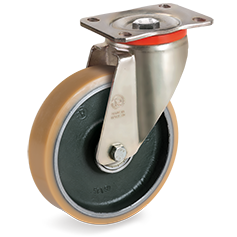 Tellure Rota 637626 — Roues en polyuréthane Vulkollan®, corps en acier forgé, monture pivotante à platine P — 637626 | Tellure Rota