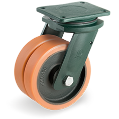 Tellure Rota 638072 — Ruedas de Vulkollan®, núcleo de hierro fundido mecánico, soporte giratorio pletina EEG HD — 638072 | Tellure Rota