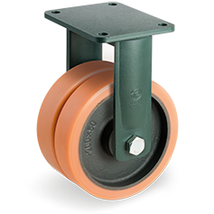 Tellure Rota 638156 — Ruote in poliuretano Vulkollan®, nucleo in ghisa meccanica, supporto fisso EEG — 638156 | Tellure Rota