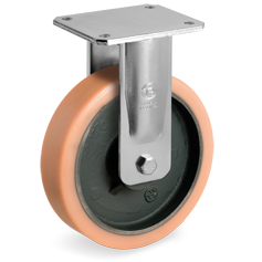 Tellure Rota 638404 — Roues en Vulkollan®, corps en fonte mecanique, monture fixe EE MHD — 638404 | Tellure Rota