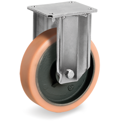 Tellure Rota 638857 — Ruote in poliuretano Vulkollan®, nucleo in ghisa meccanica, supporto fisso EP — 638857 | Tellure Rota