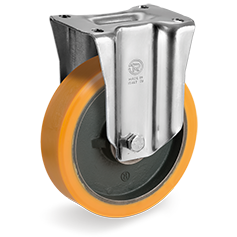 Tellure Rota 644663 — Ruote in poliuretano 'TR', nucleo in ghisa, supporto fisso NL-M — 644663 | Tellure Rota
