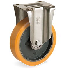 Tellure Rota 646856 — Ruote in poliuretano 'TR', nucleo in ghisa, supporto fisso P — 646856 | Tellure Rota