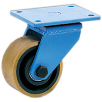 Tellure Rota 648008 — Ruote in poliuretano 'TR', nucleo in ghisa, supporto rotante piastra EE — 648008 | Tellure Rota