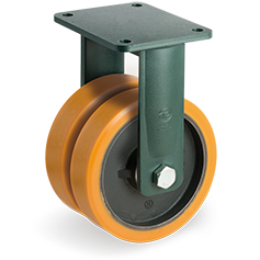 Tellure Rota 648166 — Ruote in poliuretano TR, nucleo in ghisa meccanica, supporto fisso EEG HD — 648166 | Tellure Rota