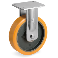 Tellure Rota 648405 — Ruote in poliuretano TR, nucleo in ghisa meccanica, supporto fisso EE MHD — 648405 | Tellure Rota