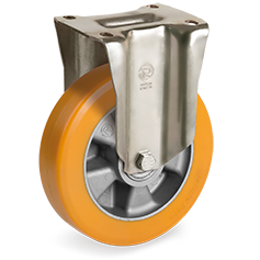 Tellure Rota 655403 — Ruote in poliuretano 'TR' ad alto spessore, nucleo in alluminio, supporto fisso P — 655403 | Tellure Rota