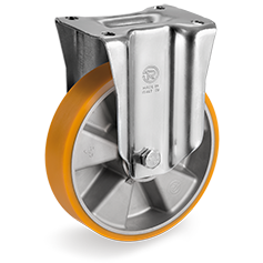 Tellure Rota 658202 — Ruote in poliuretano 'TR', nucleo in alluminio, supporto fisso NL-M — 658202 | Tellure Rota