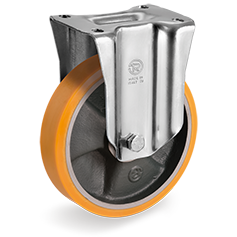 Tellure Rota 658214 — Ruote in poliuretano 'TR', nucleo in ghisa, supporto fisso NL-M — 658214 | Tellure Rota