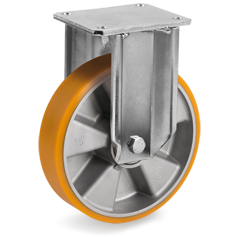 Tellure Rota 658802 — Ruote in poliuretano 'TR', nucleo in alluminio, supporto fisso EP — 658802 | Tellure Rota
