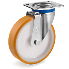 Tellure Rota 664306 — Ruote in poliuretano 'TR', nucleo in poliammide, supporto rotante piastra M — 664306 | Tellure Rota