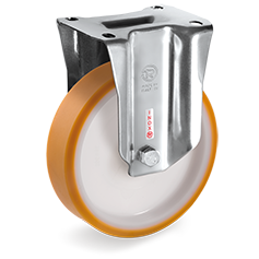 Tellure Rota 665601 — Ruote in poliuretano 'TR', nucleo in poliammide, supporto fisso NLX — 665601 | Tellure Rota