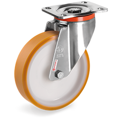 Tellure Rota 667315 — Ruote in poliuretano 'TR', nucleo in poliammide, supporto rotante piastra PX — 667315 | Tellure Rota