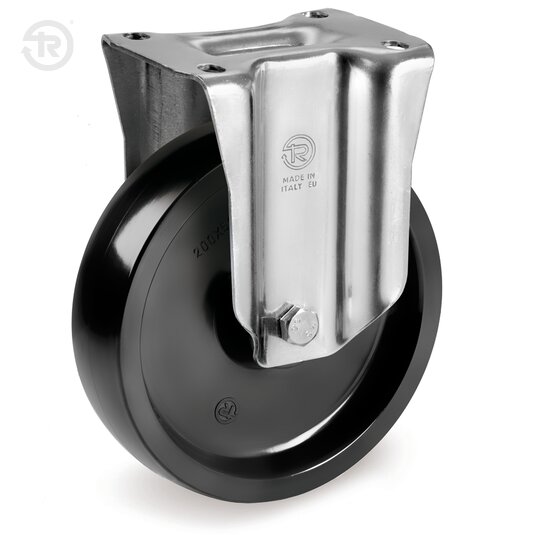 Tellure Rota 677401 — Thermosetting resin solid wheels, fixed bracket type NL with PTFE axle set — 677401 | Tellure Rota