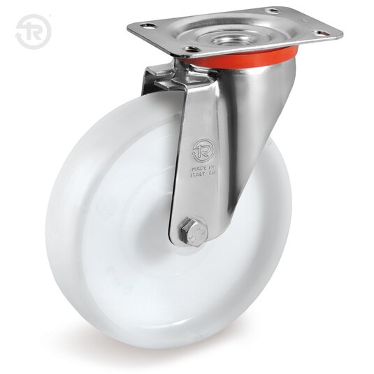 Tellure Rota 684873 — Ruote monolitiche per alto carico in poliammide 6, supporto rotante piastra NL — 684873 | Tellure Rota