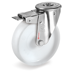 Tellure Rota 686025 — Polyamide 6 solid wheels, swivel bracket with bolt hole type NLX with front lock — 686025 | Tellure Rota