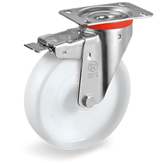 Tellure Rota 686826 — Polyamide 6 solid wheels, swivel top plate bracket type NL with front lock — 686826 | Tellure Rota