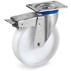 Tellure Rota 688206 — Ruedas monobloque en poliamida 6, soporte giratorio pletina M freno delantero — 688206 | Tellure Rota