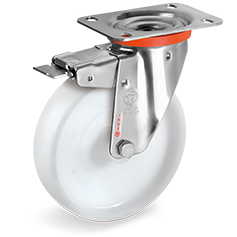 Tellure Rota 689102 — Ruote monolitiche in poliammide 6, supporto rotante piastra NLX freno anteriore — 689102 | Tellure Rota