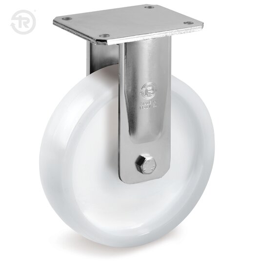 Tellure Rota 689404 — Polyamide 6 solid wheels for heavy loads, fixed bracket type EE MHD — 689404 | Tellure Rota