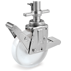 Tellure Rota 689714 — Roues monolithiques en polyamide 6, monture pour echafaudage à tige filetee et double pédale — 689714 | Tellure Rota