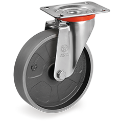 Tellure Rota 694903 — Ruote monolitiche in ghisa meccanica, supporto rotante piastra NL — 694903 | Tellure Rota