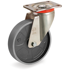 Tellure Rota 697506 — Ruote monolitiche in ghisa meccanica, supporto rotante piastra P — 697506 | Tellure Rota