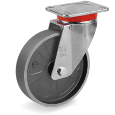 Tellure Rota 697804 — Einteilige Maschinenguss-Räder, Lenkrolle mit Platte EP — 697804 | Tellure Rota