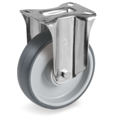 Tellure Rota 714802 — Thermoplastic rubber wheels, polypropylene centre, fixed bracket type NL — 714802 | Tellure Rota