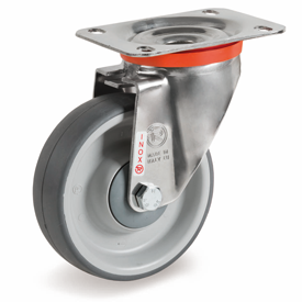 Tellure Rota 715411 — Thermoplastic rubber wheels, polypropylene centre, swivel top plate bracket type NLX — 715411 | Tellure Rota