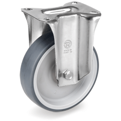 Tellure Rota 716002 — Thermoplastic rubber wheels, polypropylene centre, fixed bracket type SL — 716002 | Tellure Rota