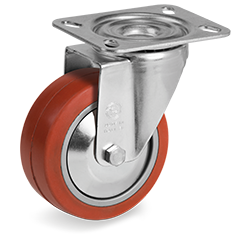 Tellure Rota 724452PF — Roues en caoucthouc siliconique pour hautes temperatures, monture pivotante à platine NL — 724452PF | Tellure Rota