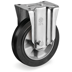 Tellure Rota 726205 — Ruote in gomma 'Sigma Elastic', nucleo in alluminio, supporto fisso NL-M — 726205 | Tellure Rota