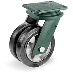 Tellure Rota 728086 — Ruote in gomma 'Sigma Elastic', nucleo in alluminio, supporto rotante piastra EEG HD — 728086 | Tellure Rota