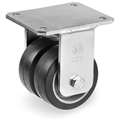 Tellure Rota 728163 — Ruote in gomma Sigma Elastic, nucleo in alluminio, supporto fisso EEG MHD — 728163 | Tellure Rota