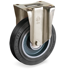 Tellure Rota 728504 — Roues en caoutchouc «Sigma Elastic», corps en fonte, monture fixe P — 728504 | Tellure Rota