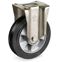 Tellure Rota 728515 — Ruote in gomma 'Sigma Elastic', nucleo in alluminio, supporto fisso P — 728515 | Tellure Rota