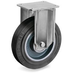 Tellure Rota 728806 — Ruote in gomma 'Sigma Elastic', nucleo in ghisa meccanica, supporto fisso EP — 728806 | Tellure Rota