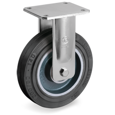 Tellure Rota 729406 — Roues en caoutchouc Sigma Elastic, corps en fonte mecanique, monture fixe EE MHD — 729406 | Tellure Rota