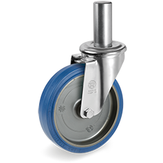 Tellure Rota 738705 — Ruote in gomma 'Sigma Elastic', supporto con codolo NL — 738705 | Tellure Rota