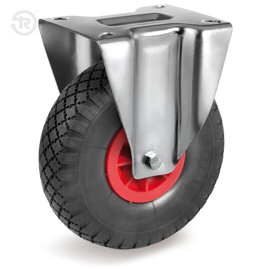Tellure Rota 828601 — Puncture-proof pneumatic wheels, polypropylene centre, fixed castor NL — 828601 | Tellure Rota